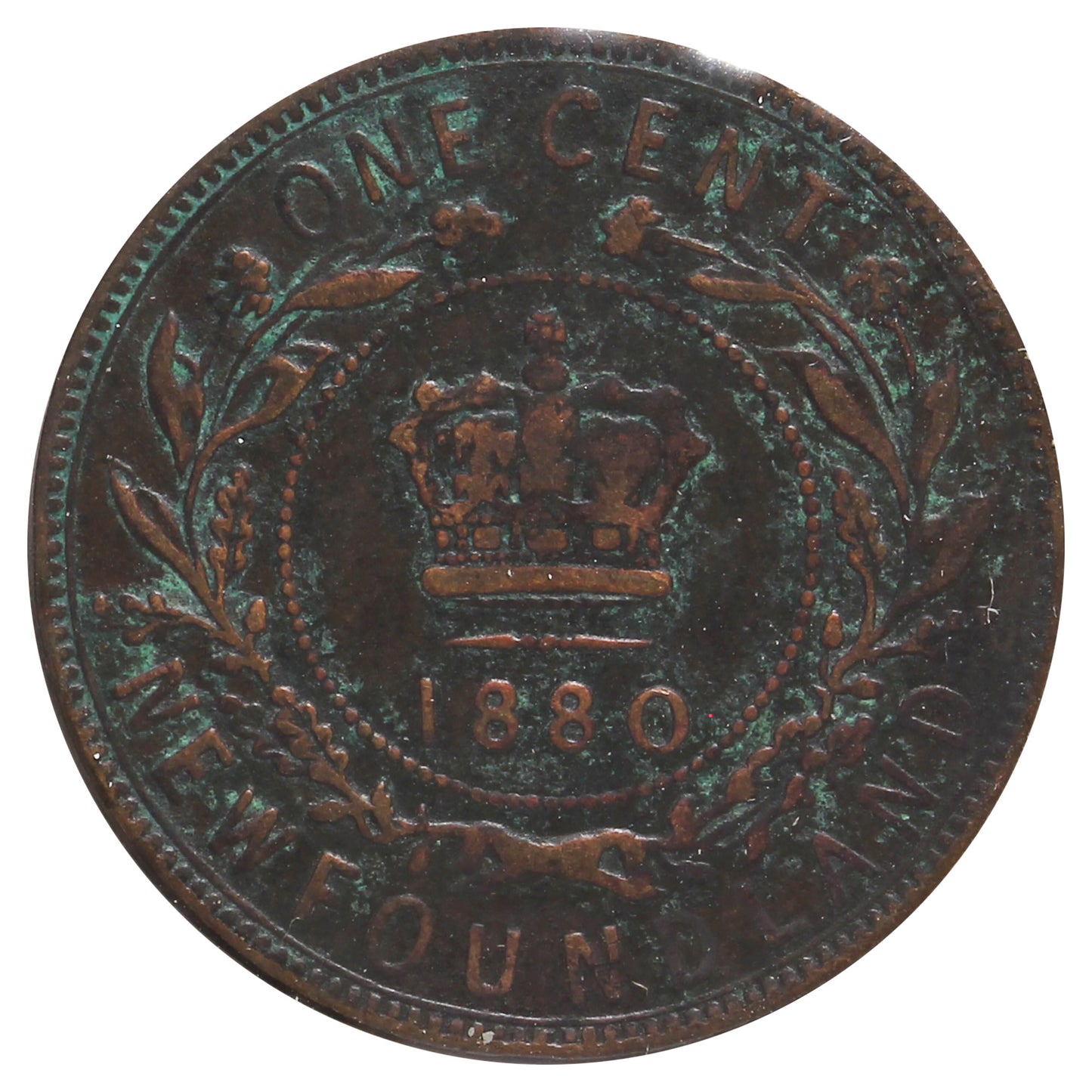1880 Newfoundland R.O L.D 1-Cent F-VF (F-15) Impaired