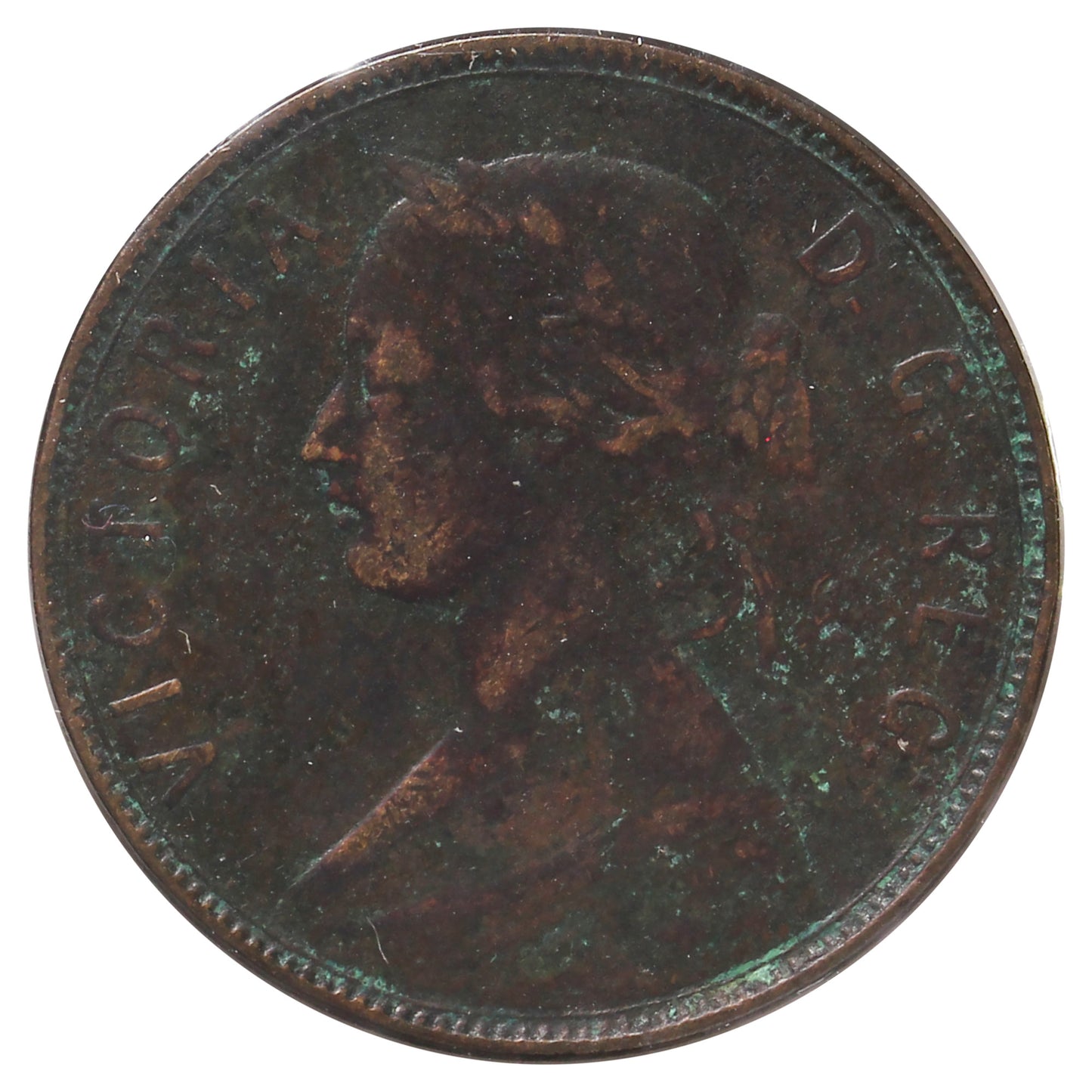 1880 Newfoundland R.O L.D 1-Cent F-VF (F-15) Impaired