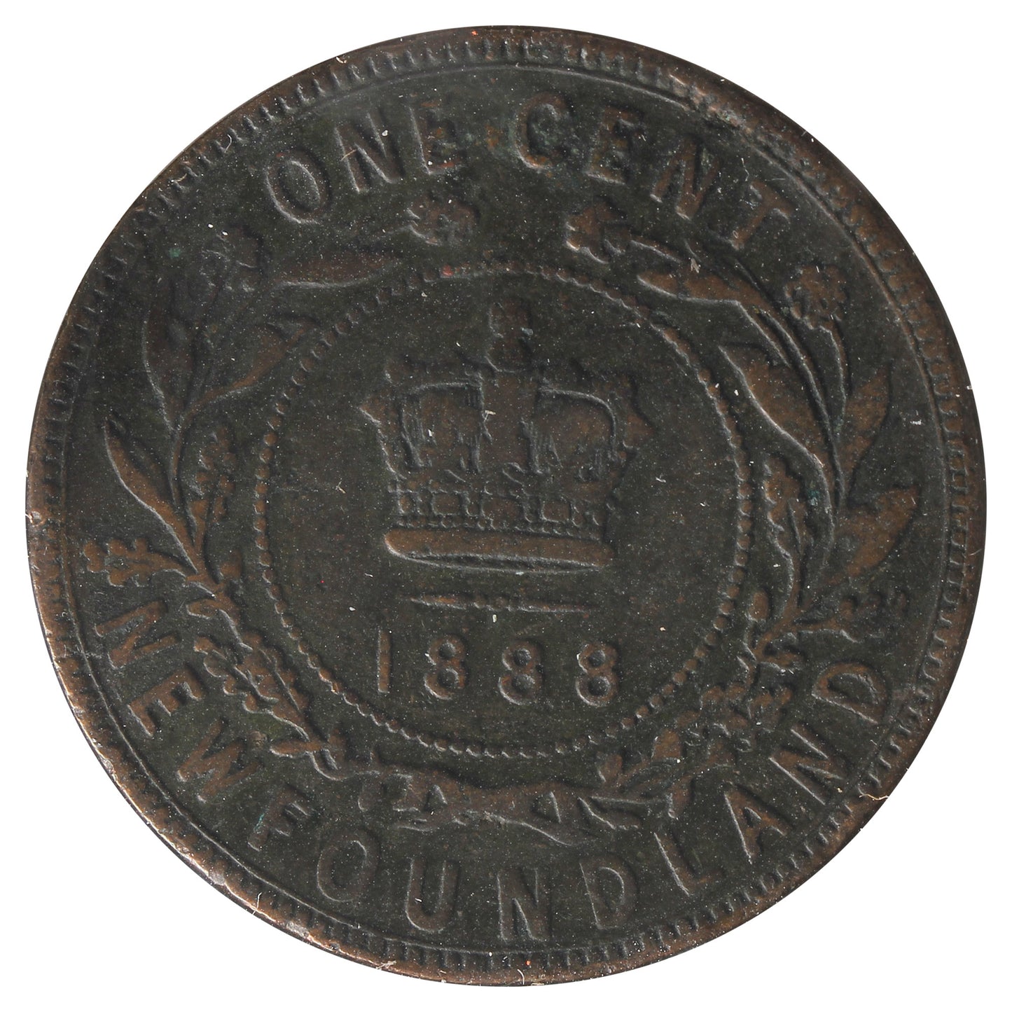 1888 Newfoundland 1-Cent Fine (F-12) Impaired