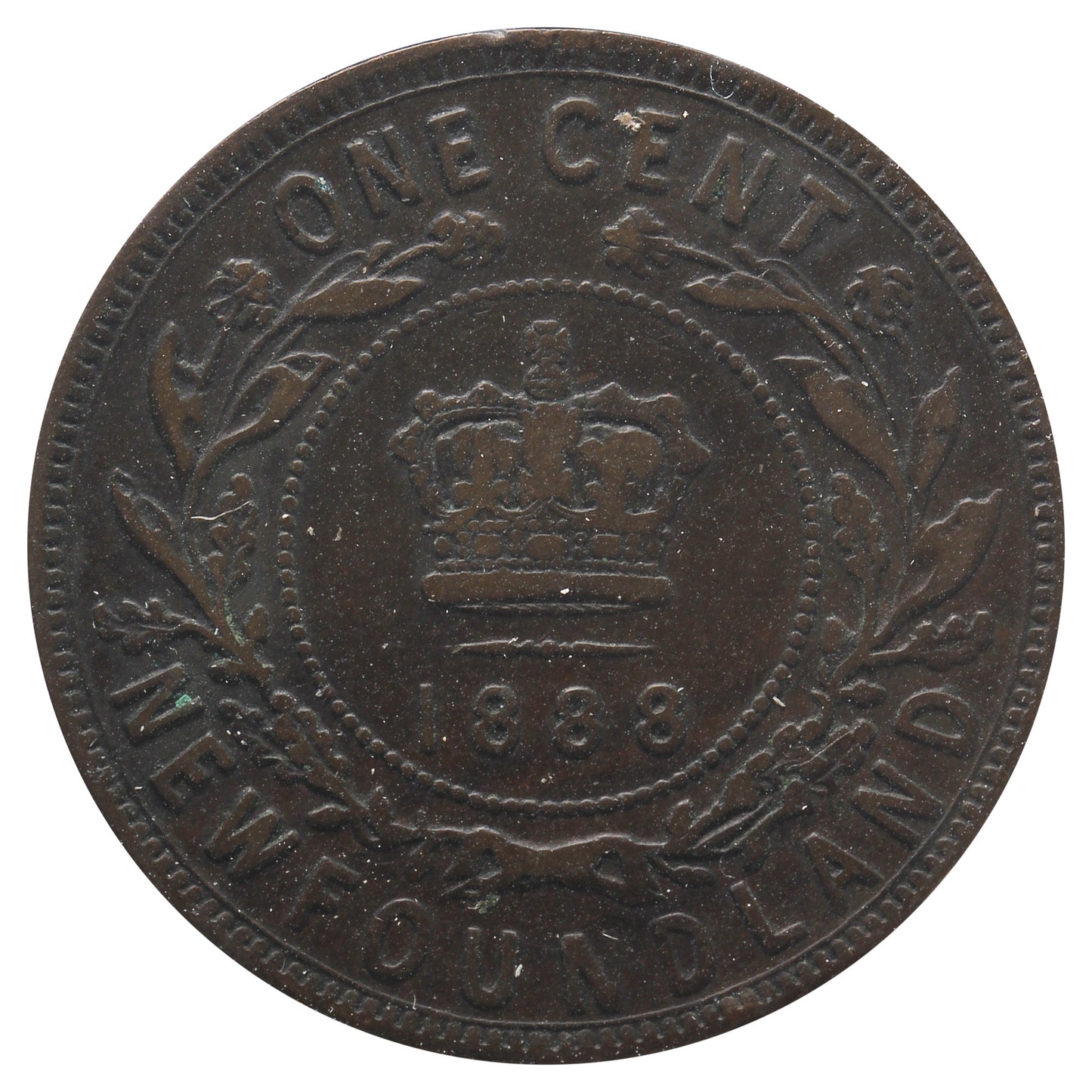1888 Newfoundland 1-Cent F-VF (F-15) Impaired