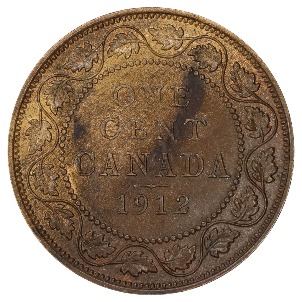 1912 Canada 1-cent EF-AU (EF45) Scratched, marks, or impaired
