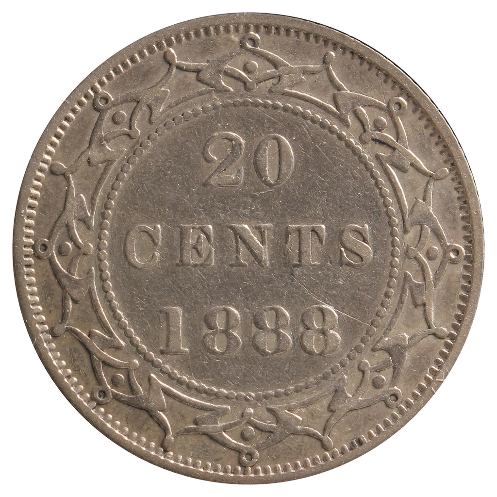 1888 Lamination Error Newfoundland 20-cents VF-EF (VF-30)