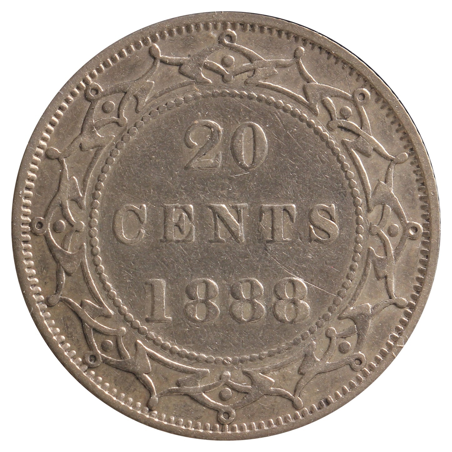 1888 Lamination Error Newfoundland 20-cents VF-EF (VF-30)