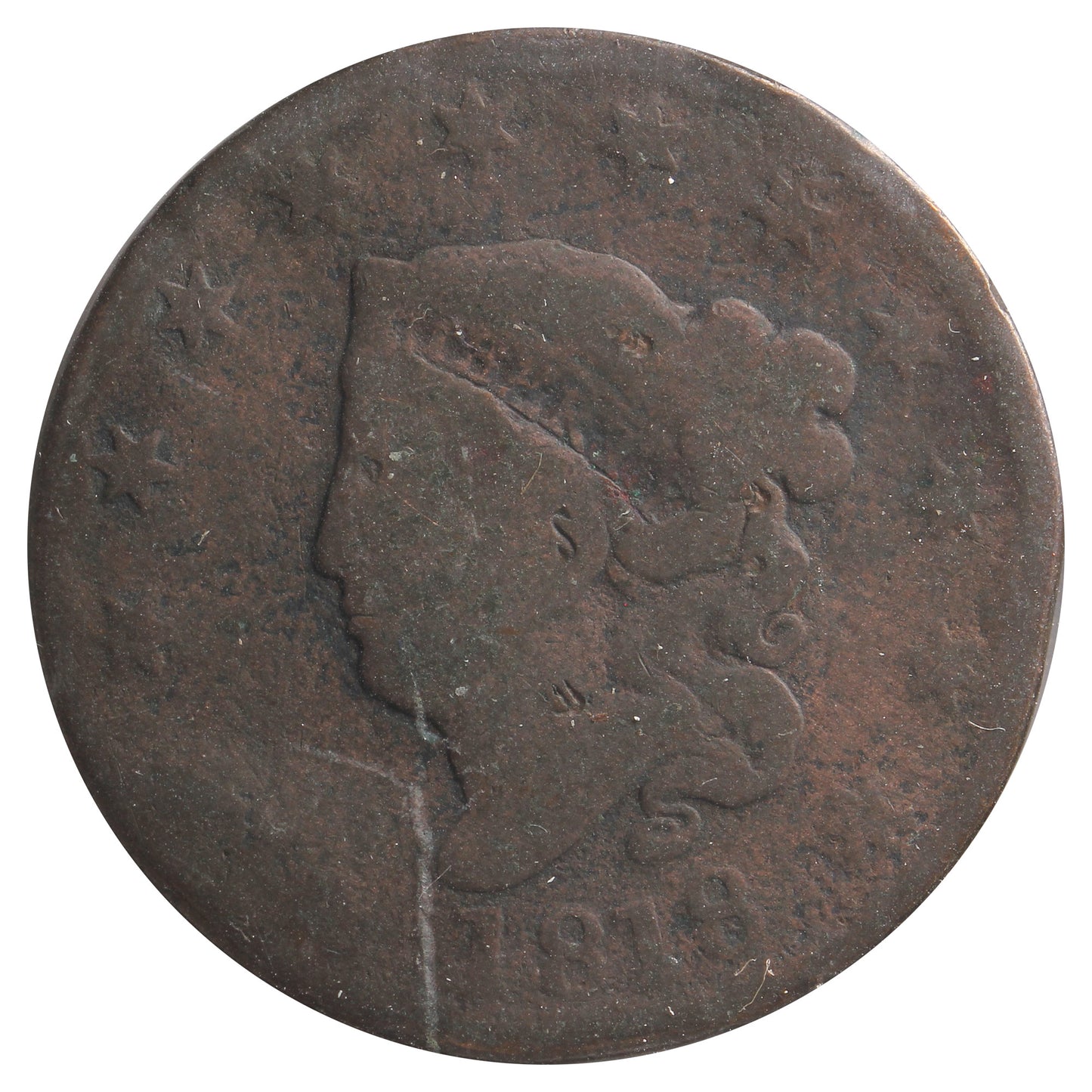 1818 USA Cent G-VG (G-6) Impaired
