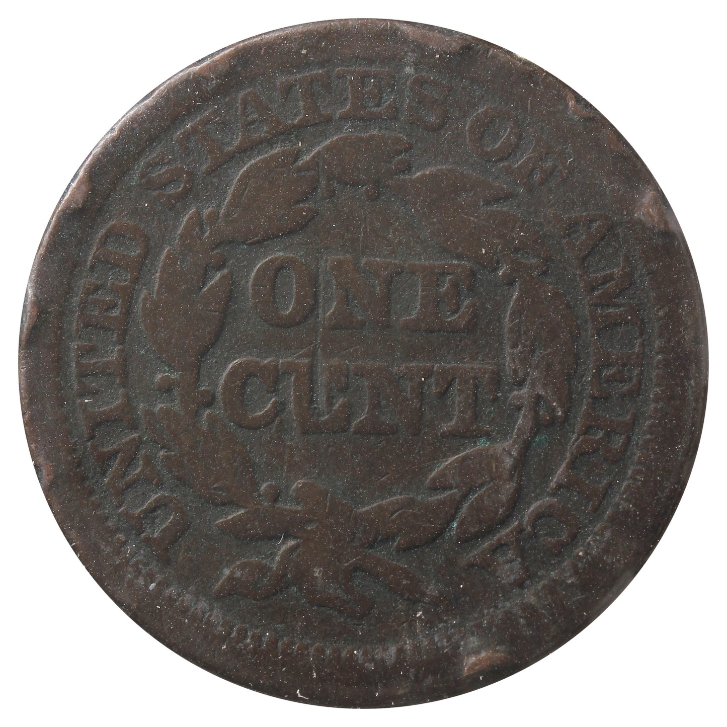 1844 USA Cent G-VG (G-6) Impaired