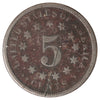 1874 USA Nickel VG-F (VG-10) Impaired