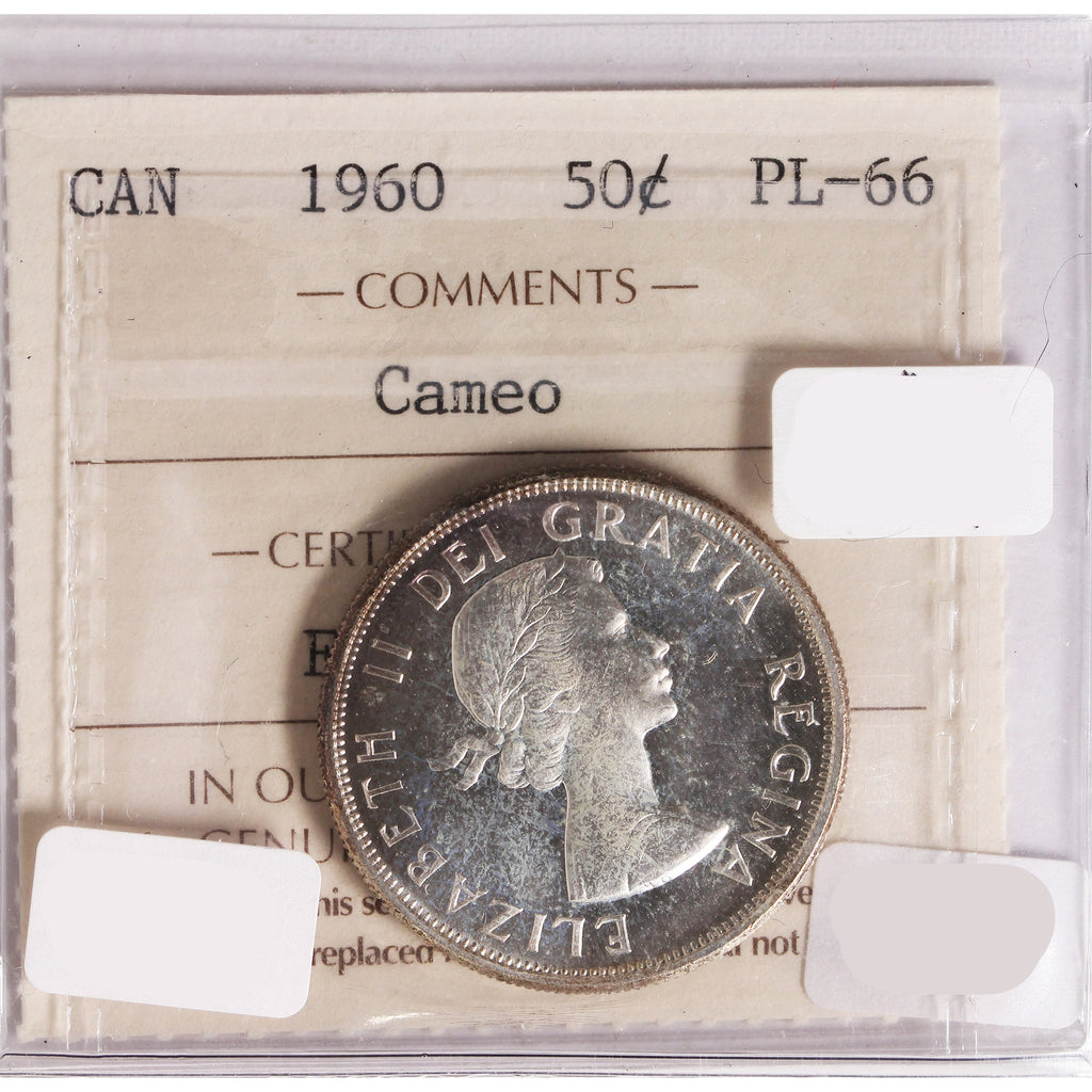1960 Canada 50-cents ICCS Certified PL-66 Cameo