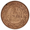 1919 Canada 1-cent Choice Brilliant Uncirculated (MS64) Scratched, marks, or impaired