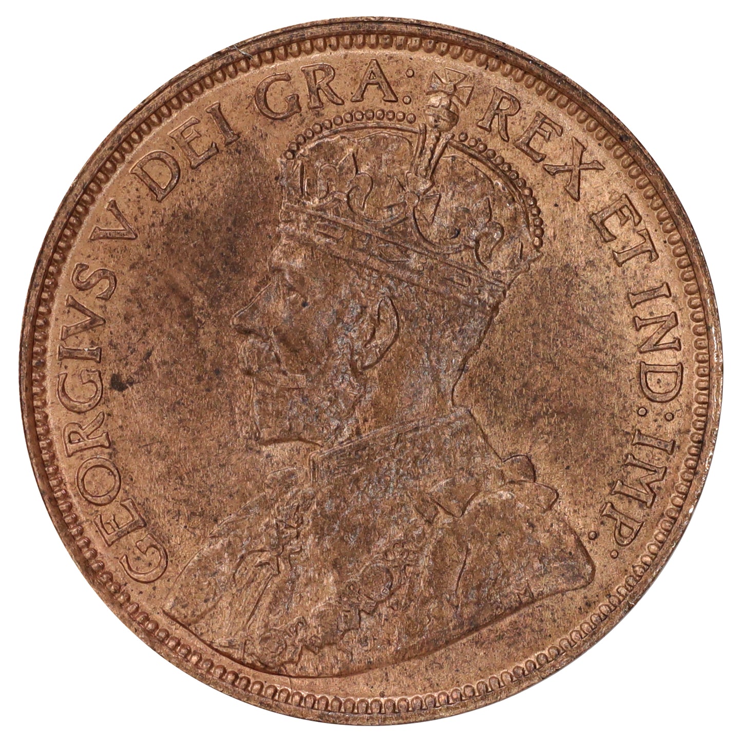 1920 Canada 1-cent Choice Brilliant Uncirculated (MS64) Red & Brown (Spots)