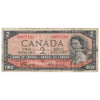 BC-30a 1954 Canada $2 Coyne-Towers, Devil's Face, D/B, F-VF (Dirt)
