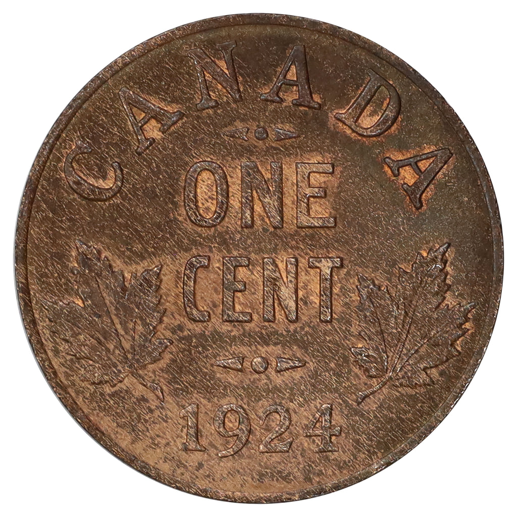 1924 Canada 1-cent Brilliant Uncirculated (MS63) Red & Brown