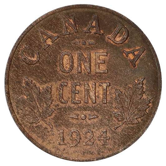 1924 Canada 1-cent Brilliant Uncirculated (MS63) Red & Brown