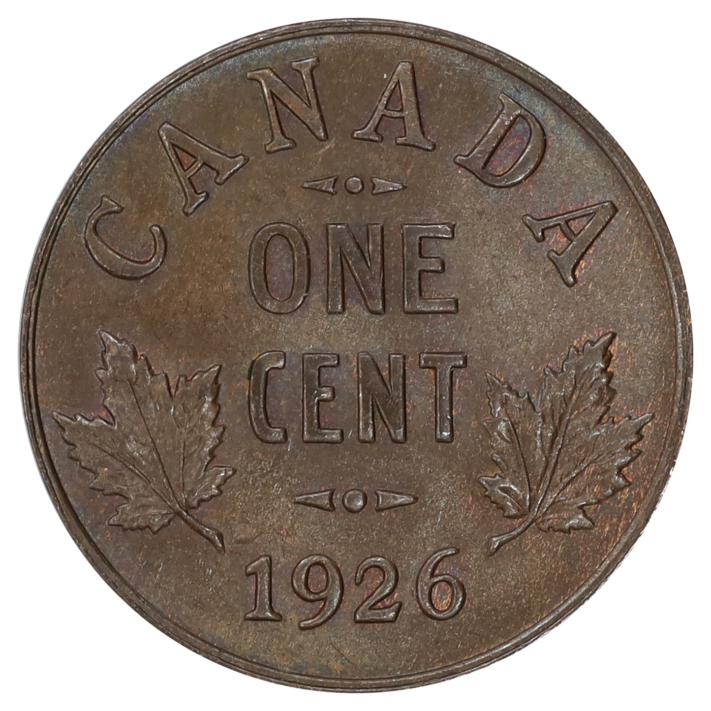 1926 Canada 1-cent Brilliant Uncirculated (MS63) Lustrous Brown