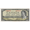 BC-33b 1954 Canada $20 Beattie-Coyne, Devil's Face, D/E, VF-EF (Stain)