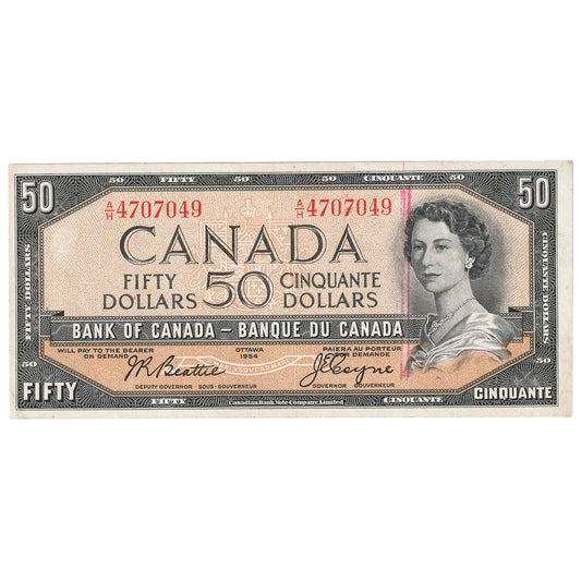 BC-42a 1954 Canada $20 Beattie-Coyne, A/H, VF-EF (Stamp)