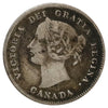 1875H Large Date Canada 5-cents F-VF (F15) Scratched, marks, or impaired