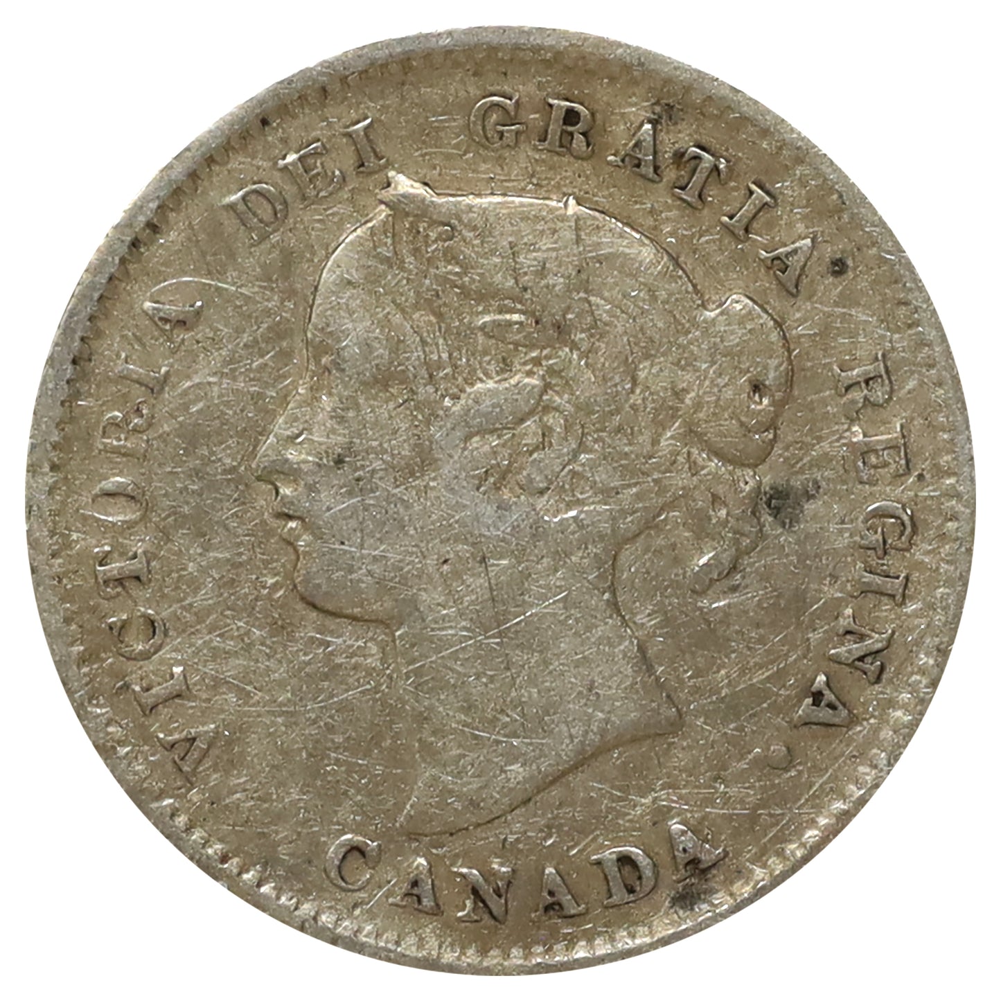 1898 Canada 5-cents Fine (F12) Scratched, marks, or impaired