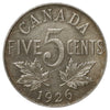 1926 Near 6 Canada 5-cents AU-UNC (AU55) Scratched, marks, or impaired