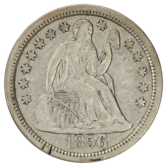 1856 Large Date USA Dime VF-EF (VF30) Scratched, marks, or impaired