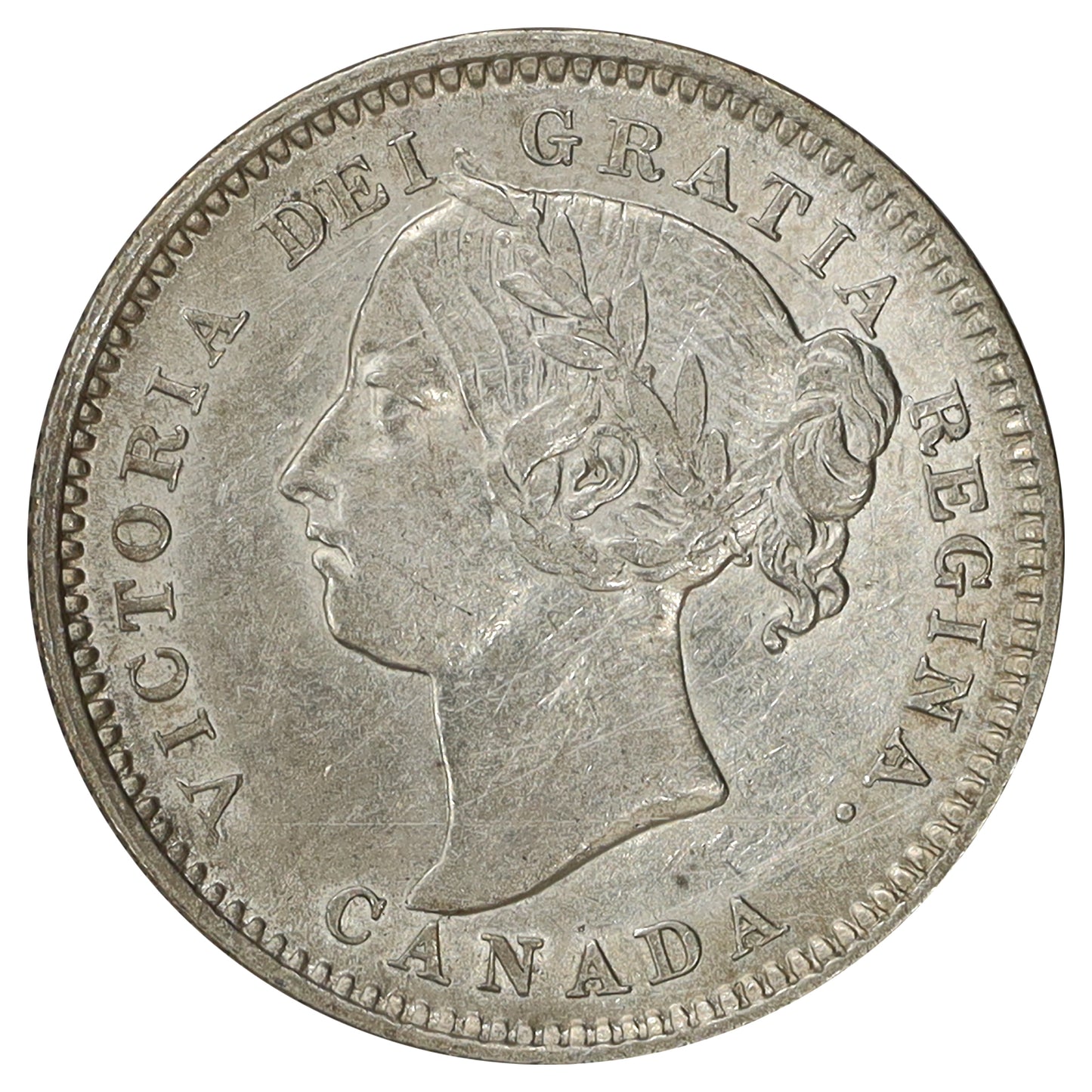 1888 Canada 10-cents EF-AU (EF45) Scratched, marks, or impaired
