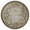 1885 Curved Top 5 Canada 25-cents F-VF (F15) Scratched, marks, or impaired