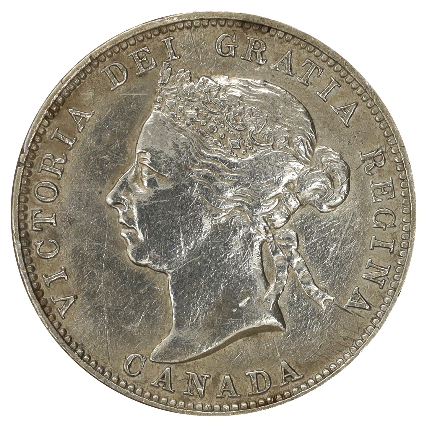 1892 Canada 25-cents Extra Fine (EF40) Scratched, marks, or impaired