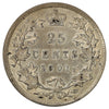1901 Canada 25-cents EF-AU (EF45) Scratched, marks, or impaired