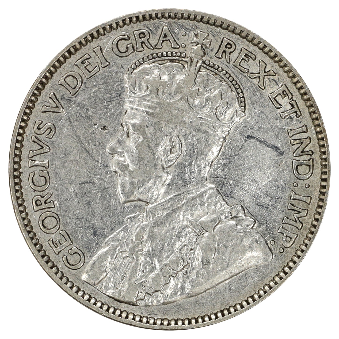 1915 Canada 25-cents VF-EF (VF30) Scratched, marks, or impaired