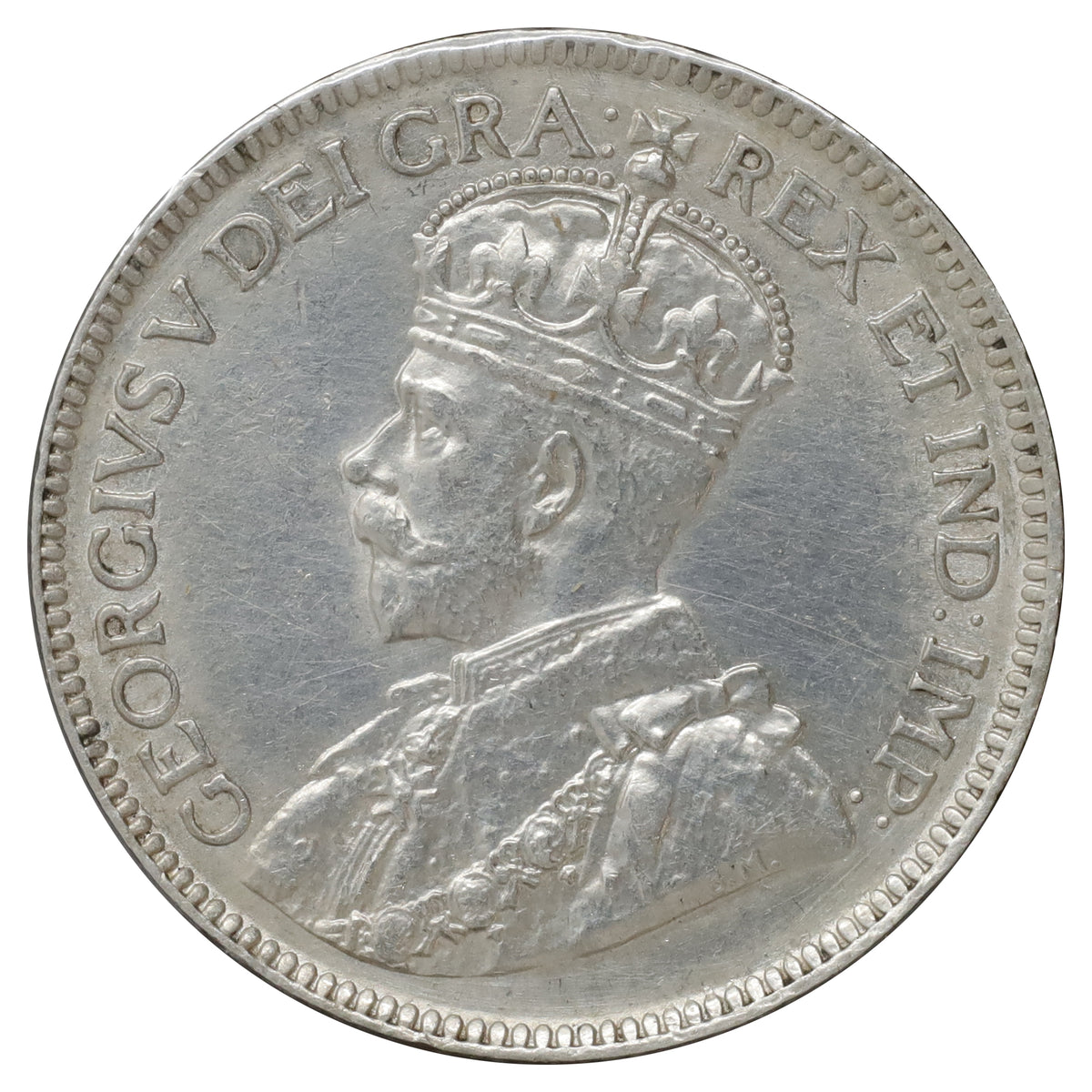 1919 Canada 25-cents AU-UNC (AU55) Scratched, marks, or impaired