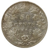 1892 Obv. 4 Canada 50-cents Fine (F12) Scratched, marks, or impaired