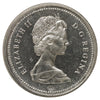 ERROR 1975 Struck Over Grease Attached Jewel Canada Nickel Dollar
