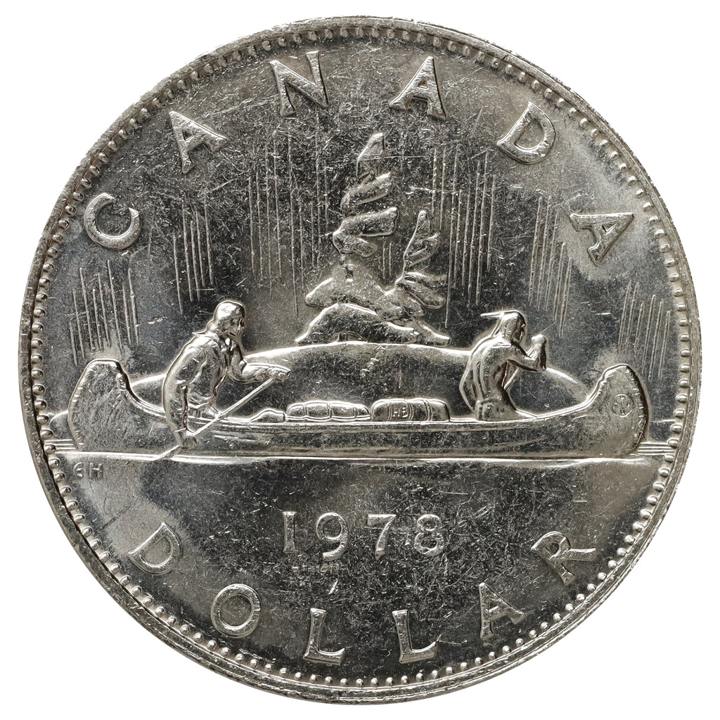ERROR 1978 Planchet Flaw Canada Nickel Dollar