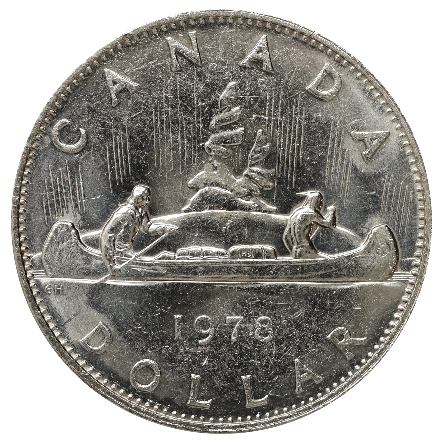 ERROR 1978 Planchet Flaw Canada Nickel Dollar