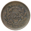 LC-31B1 No Date Lower Canada, Banque de Peuple, Un Sou Token F-VF (F15) Cleaned