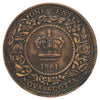 1861 Small Bud Nova Scotia 1-cent Fine (F12) Scratched, marks, or impaired