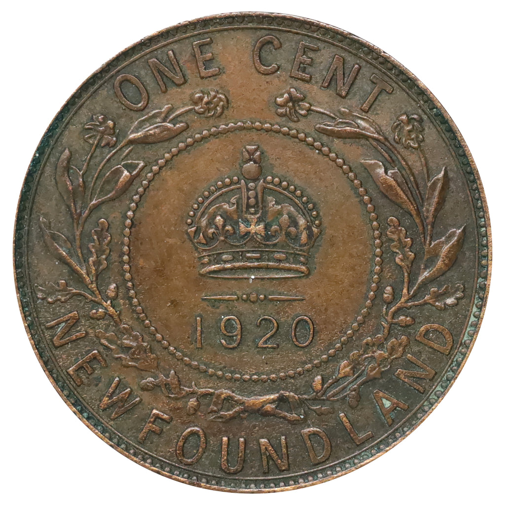 1920C Newfoundland 1-cent EF-AU (EF45) Scratched, marks, or impaired