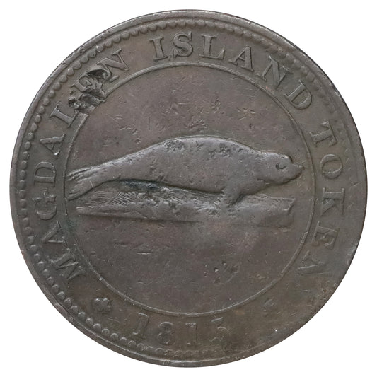 LC-1 1815 Lower Canada Magdalen Island Penny Token Very Fine (VF20) Impaired