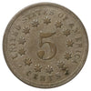 1867 No Rays USA Nickel EF-AU (EF45) Scratched, marks, or impaired