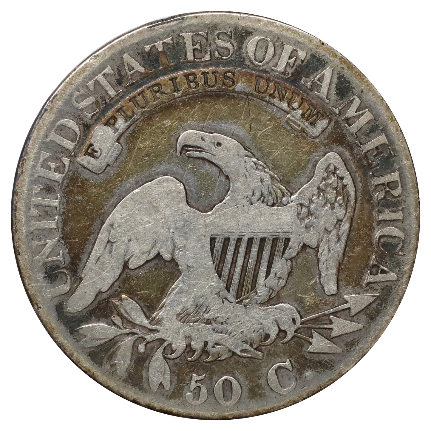 1823 USA Half Dollar Fine (F12) Scratched, marks, or impaired