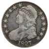 1827 USA Square Base 2 Half Dollar F-VF (F15) Scratched, marks, or impaired