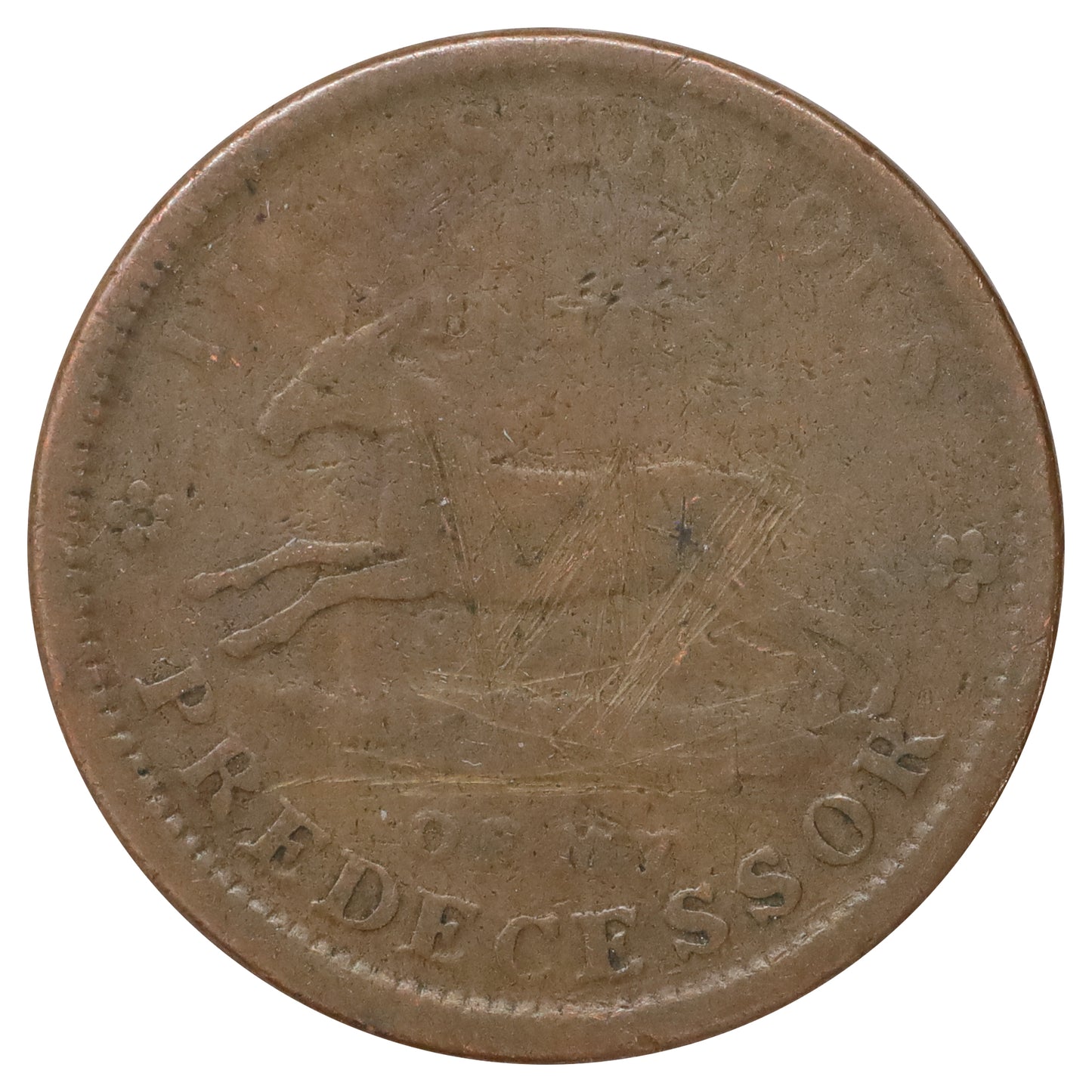 1837 USA Executive Experiment Hard Times Copper Token