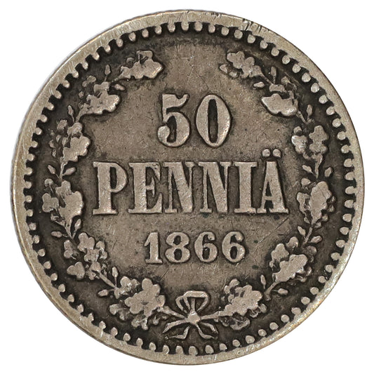 Finland 1866 5 Pennia Very Good (VG8)