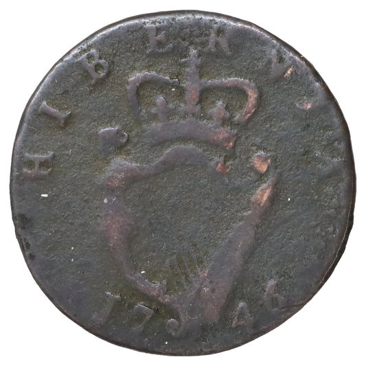 Ireland 1746 Halfpenny Very Good (VG8)