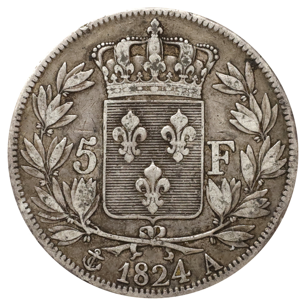France 1824 Charles X 5 Francs
