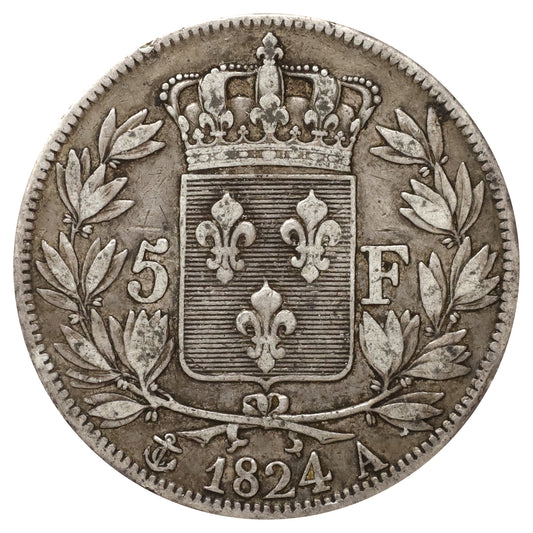 France 1824 Charles X 5 Francs