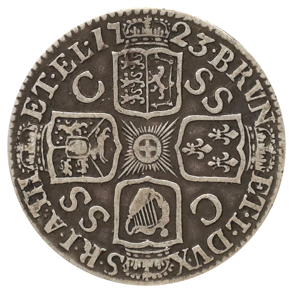 Great Britain 1723 George I Shilling VG-F (VG10)