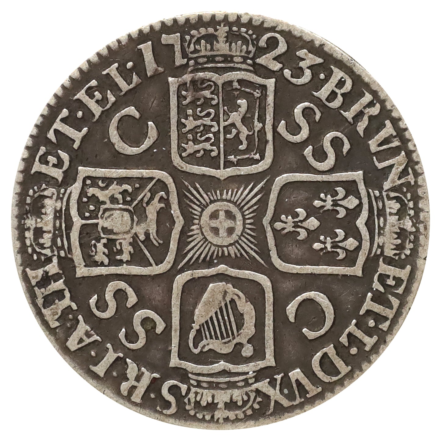Great Britain 1723 George I Shilling VG-F (VG10)