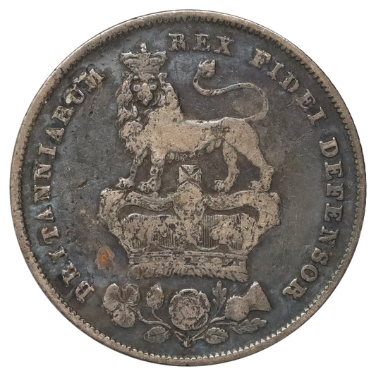 Great Britain 1827 George IV Shilling VF-EF (VF30) Toned