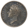 Great Britain 1827 George IV Shilling VF-EF (VF30) Toned