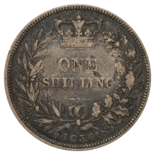 Great Britain 1834 William IV Shilling Fine (F12)